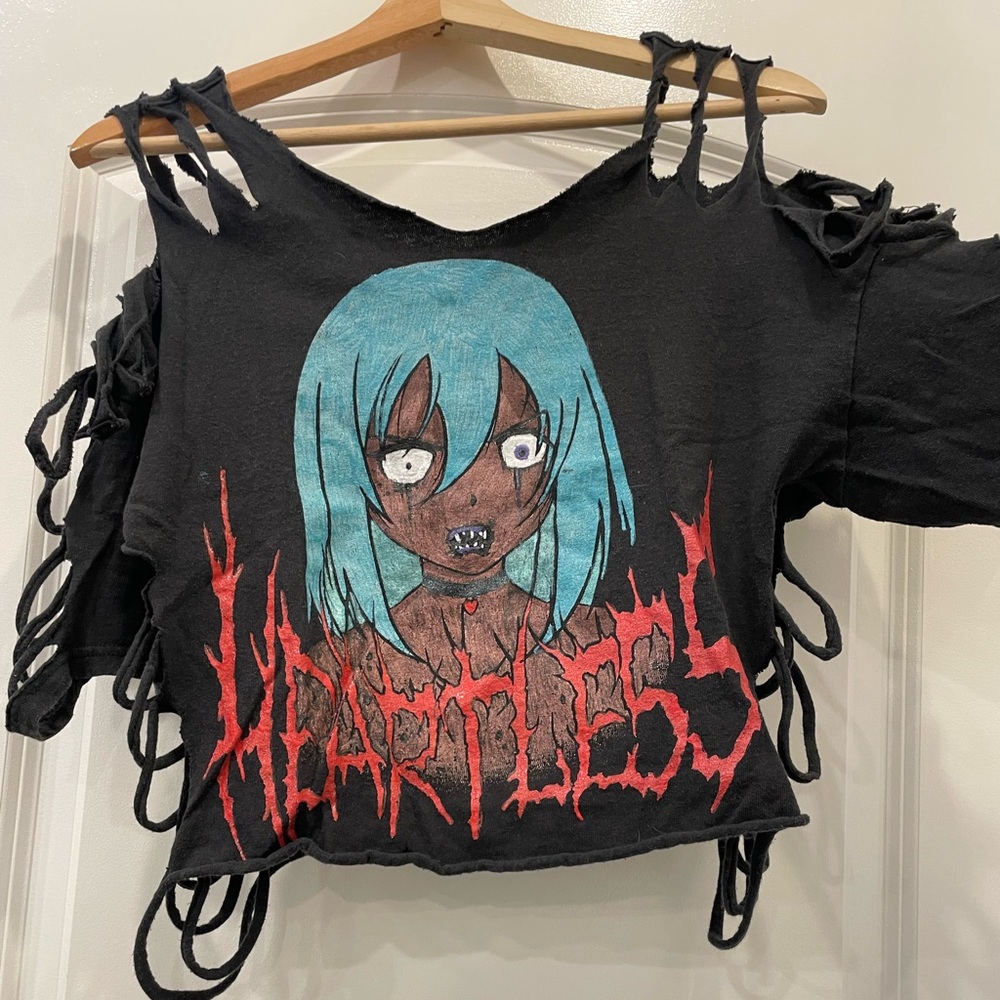 Heartless Black Crop Top